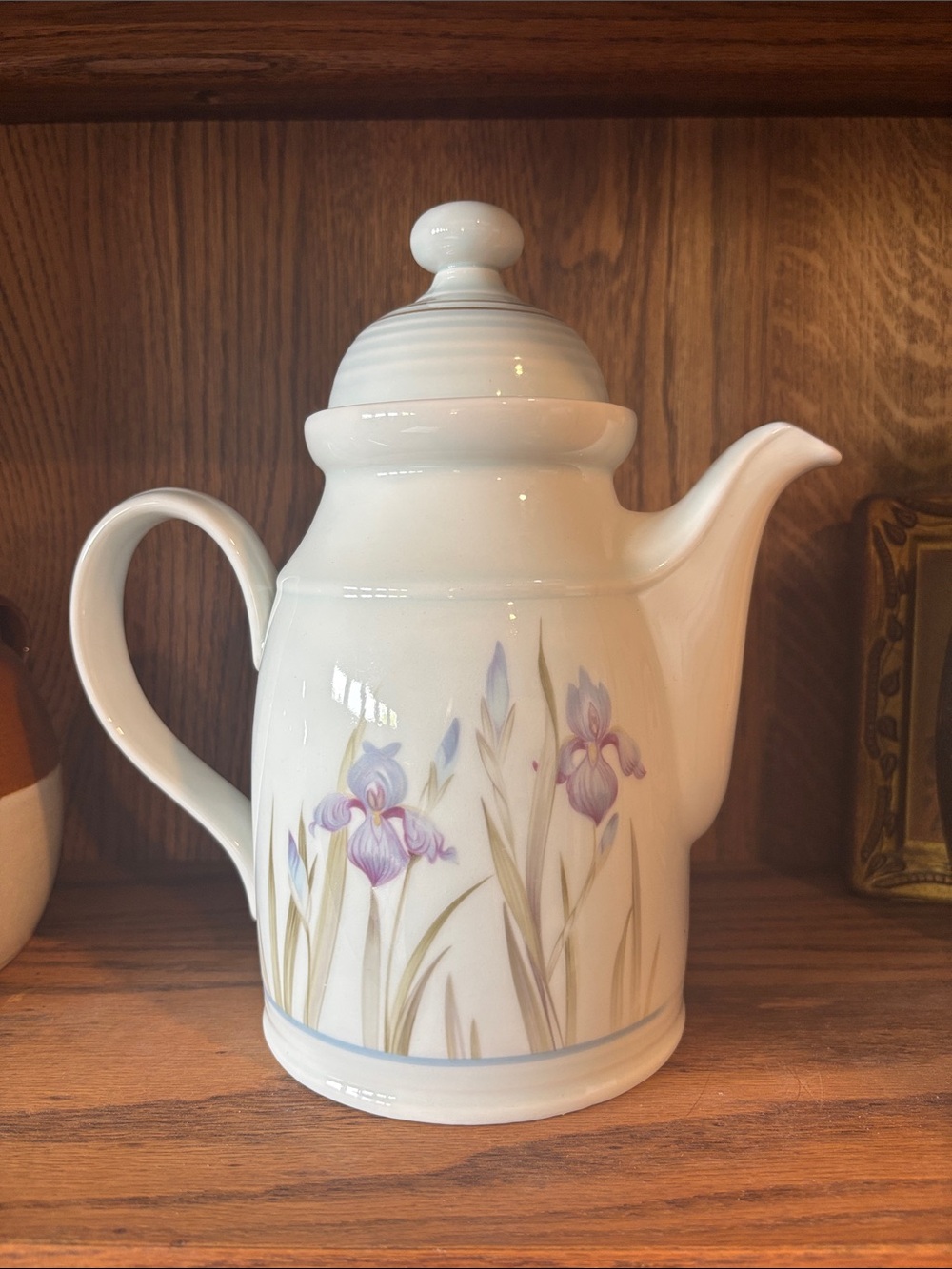 Royal Dulton Porcelain Coffee Pot - Blue Iris